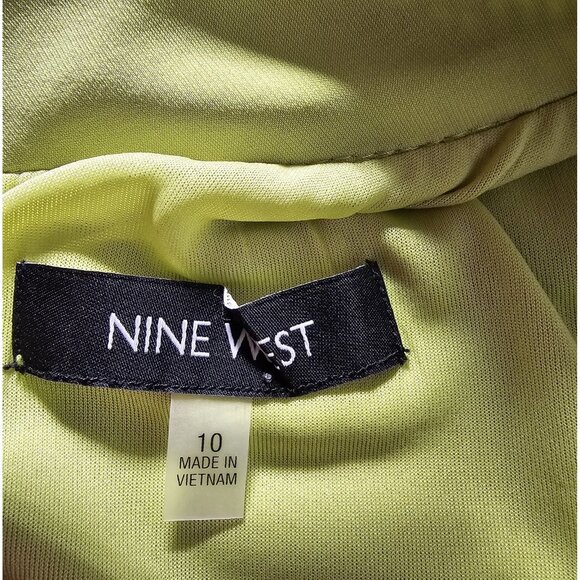 Nine West Women's Cold Shoulder Shift Dress - Green - SZ 10 - Picture 9 of 9